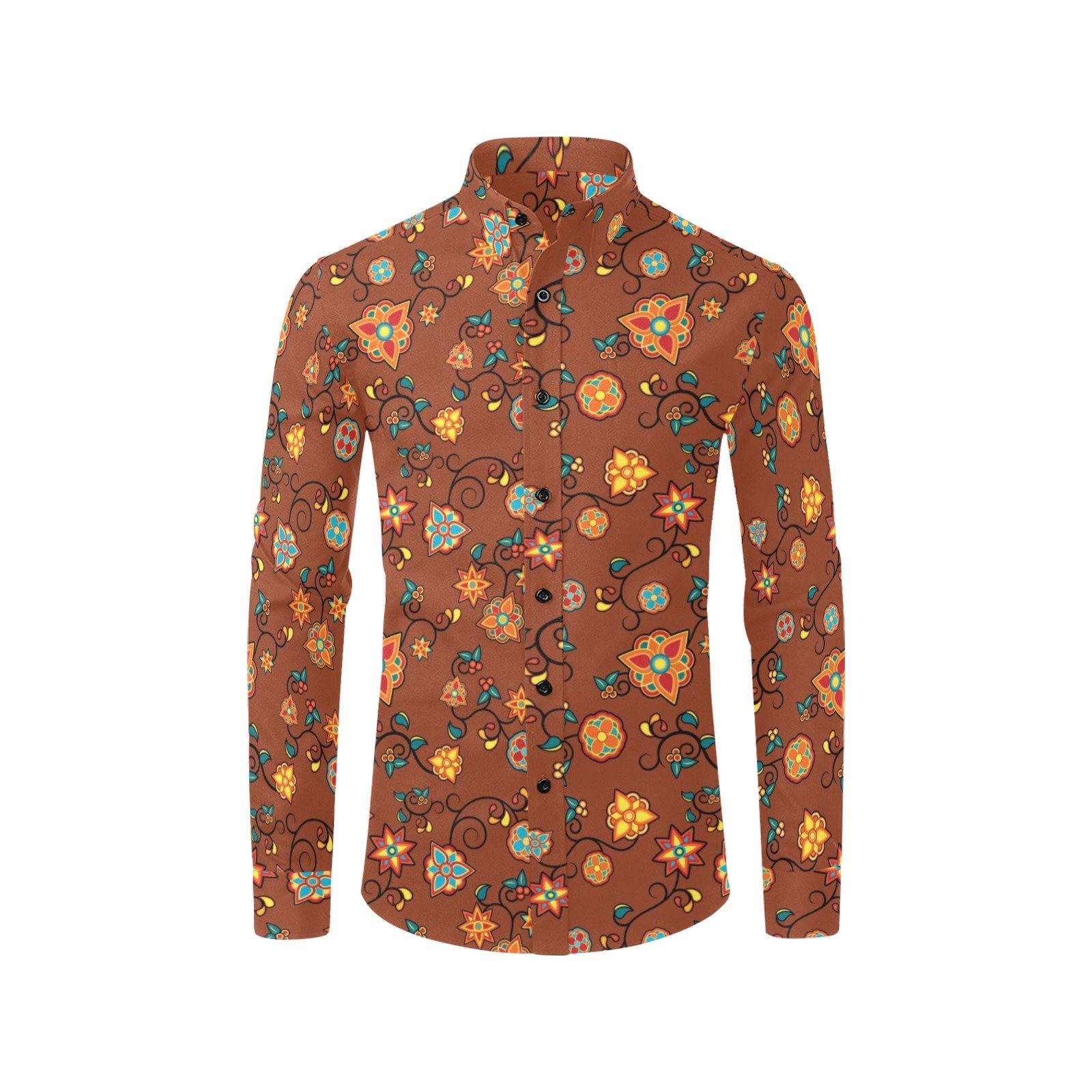 Fire Bloom Shade Men's All Over Print Casual Dress Shirt (Model T61) Men's Dress Shirt (T61) e-joyer