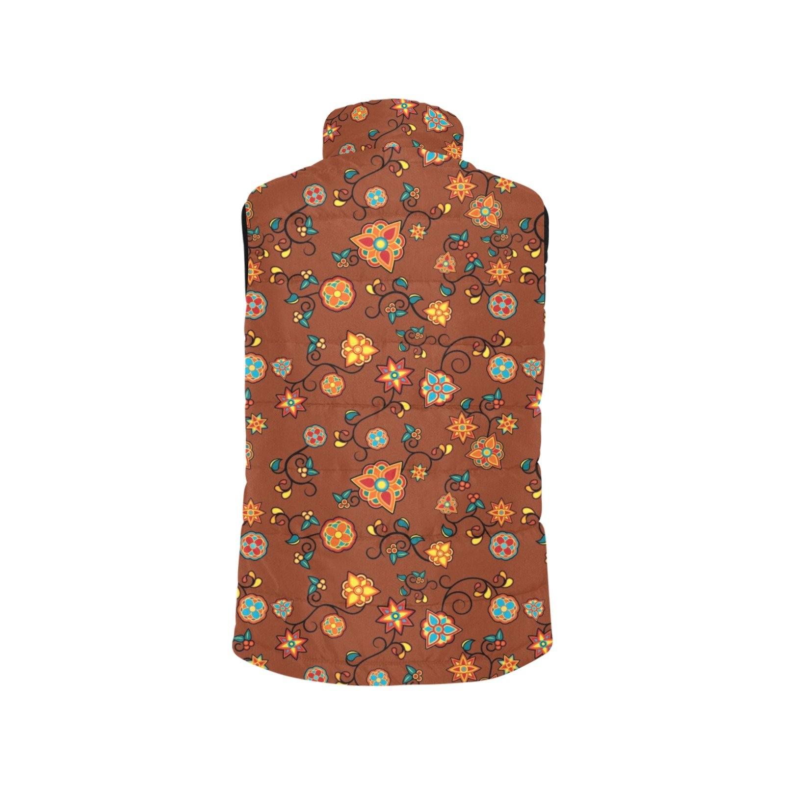 Fire Bloom Shade Men's Padded Vest Jacket (Model H44) Men's Padded Vest Jacket (H44) e-joyer