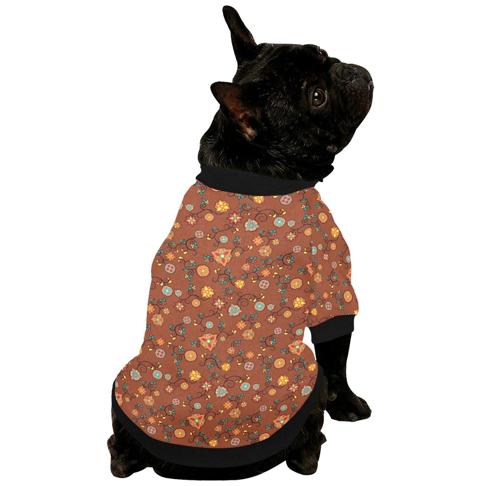 Fire Bloom Shade Pet Dog Round Neck Shirt Pet Dog Round Neck Shirt e-joyer 