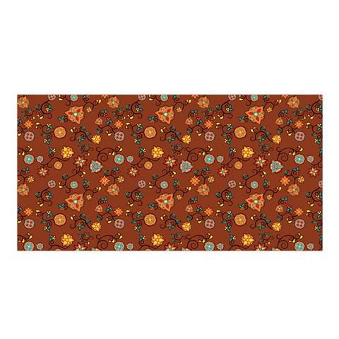 Fire Bloom Shade Satin Shawl Scarf 49 Dzine