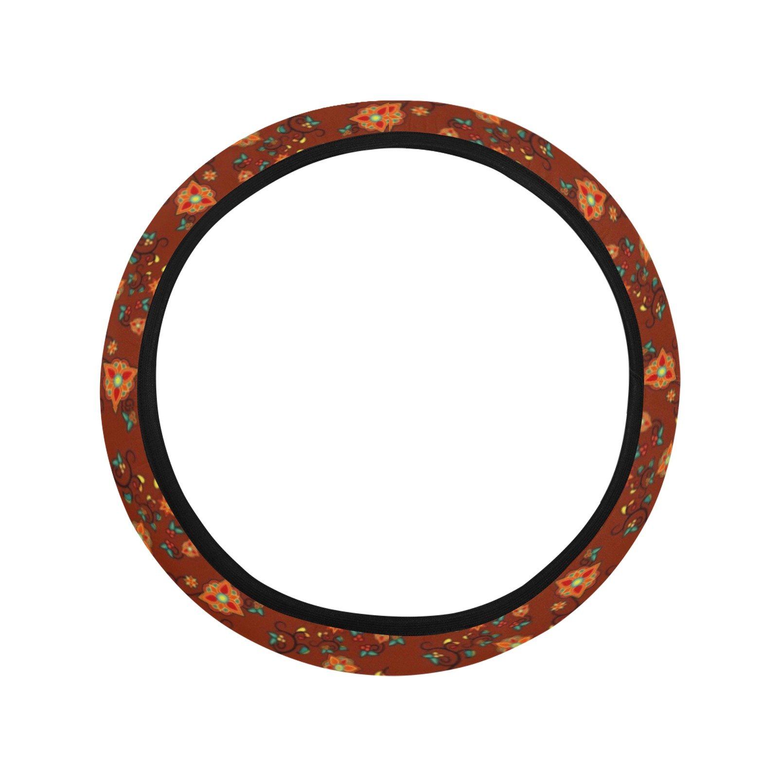 Fire Bloom Shade Steering Wheel Cover with Elastic Edge Steering Wheel Cover with Elastic Edge e-joyer