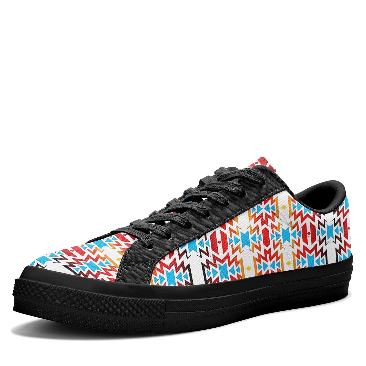 Fire Colors and Sky Aapisi Low Top Canvas Shoes Black Sole 49 Dzine