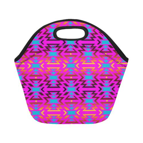 Fire Colors and Sky Cotton Candy Neoprene Lunch Bag/Small (Model 1669) Neoprene Lunch Bag/Small (1669) e-joyer