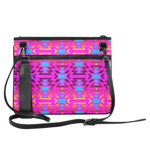 Fire Colors and Sky Cotton Candy Slim Clutch Bag (Model 1668) Slim Clutch Bags (1668) e-joyer