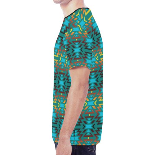 Fire Colors and Sky Deep Lake New All Over Print T-shirt for Men/Large Size (Model T45) New All Over Print T-shirt for Men/Large (T45) e-joyer