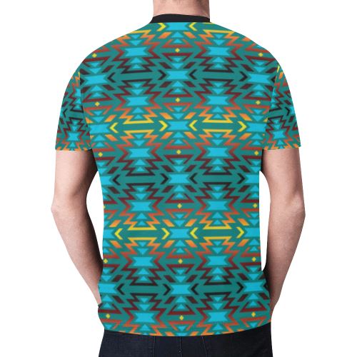 Fire Colors and Sky Deep Lake New All Over Print T-shirt for Men/Large Size (Model T45) New All Over Print T-shirt for Men/Large (T45) e-joyer