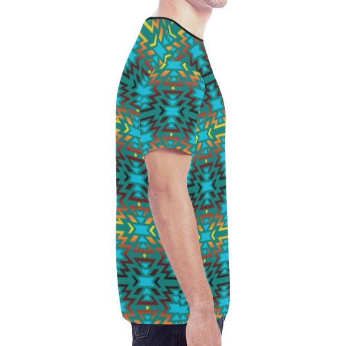 Fire Colors and Sky Deep Lake New All Over Print T-shirt for Men/Large Size (Model T45) New All Over Print T-shirt for Men/Large (T45) e-joyer