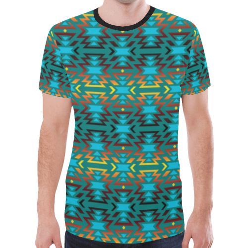 Fire Colors and Sky Deep Lake New All Over Print T-shirt for Men/Large Size (Model T45) New All Over Print T-shirt for Men/Large (T45) e-joyer