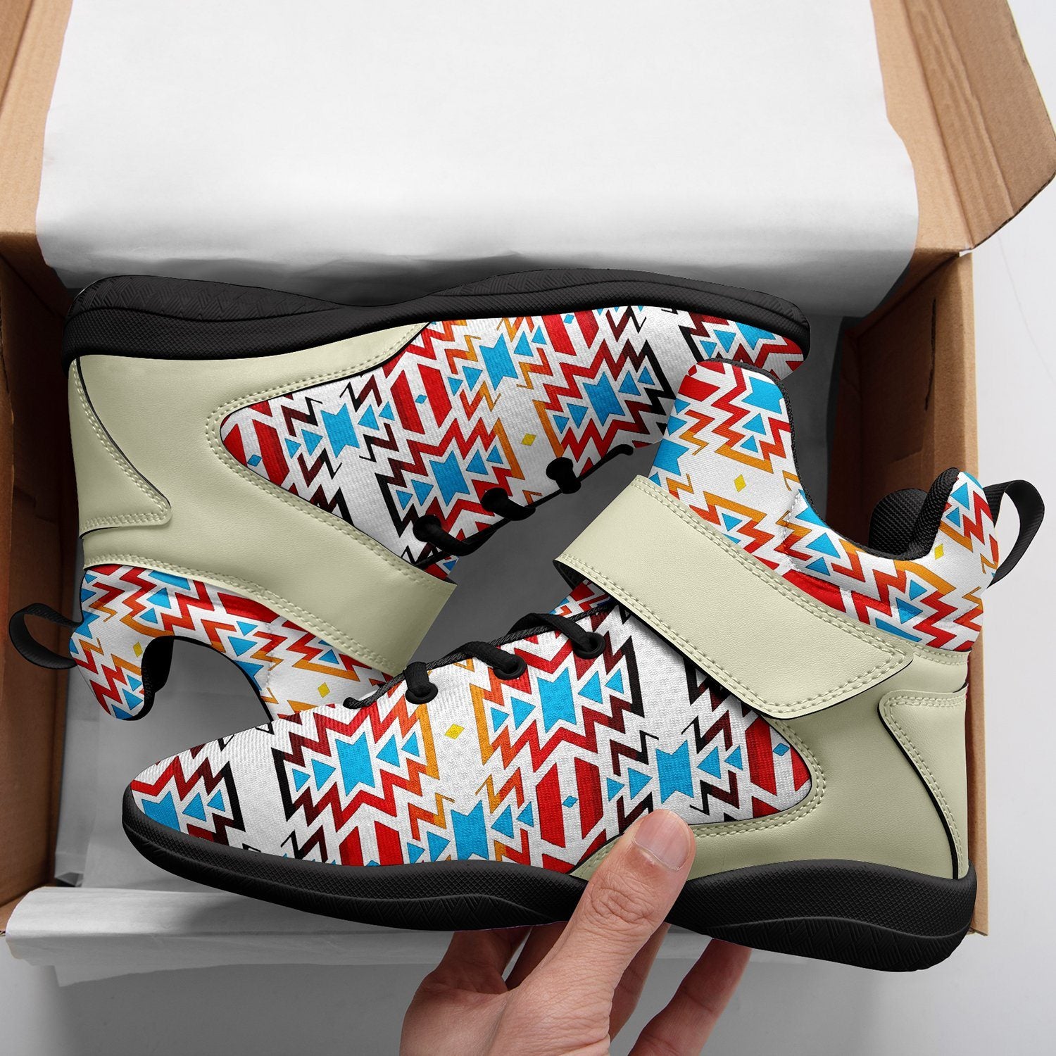 Fire Colors and Sky Ipottaa Basketball / Sport High Top Shoes 49 Dzine