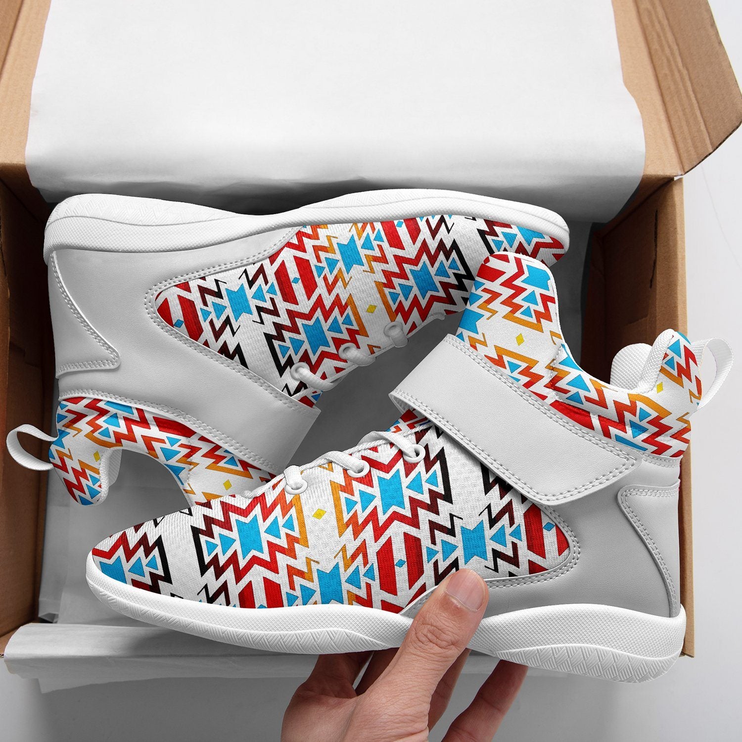 Fire Colors and Sky Ipottaa Basketball / Sport High Top Shoes 49 Dzine