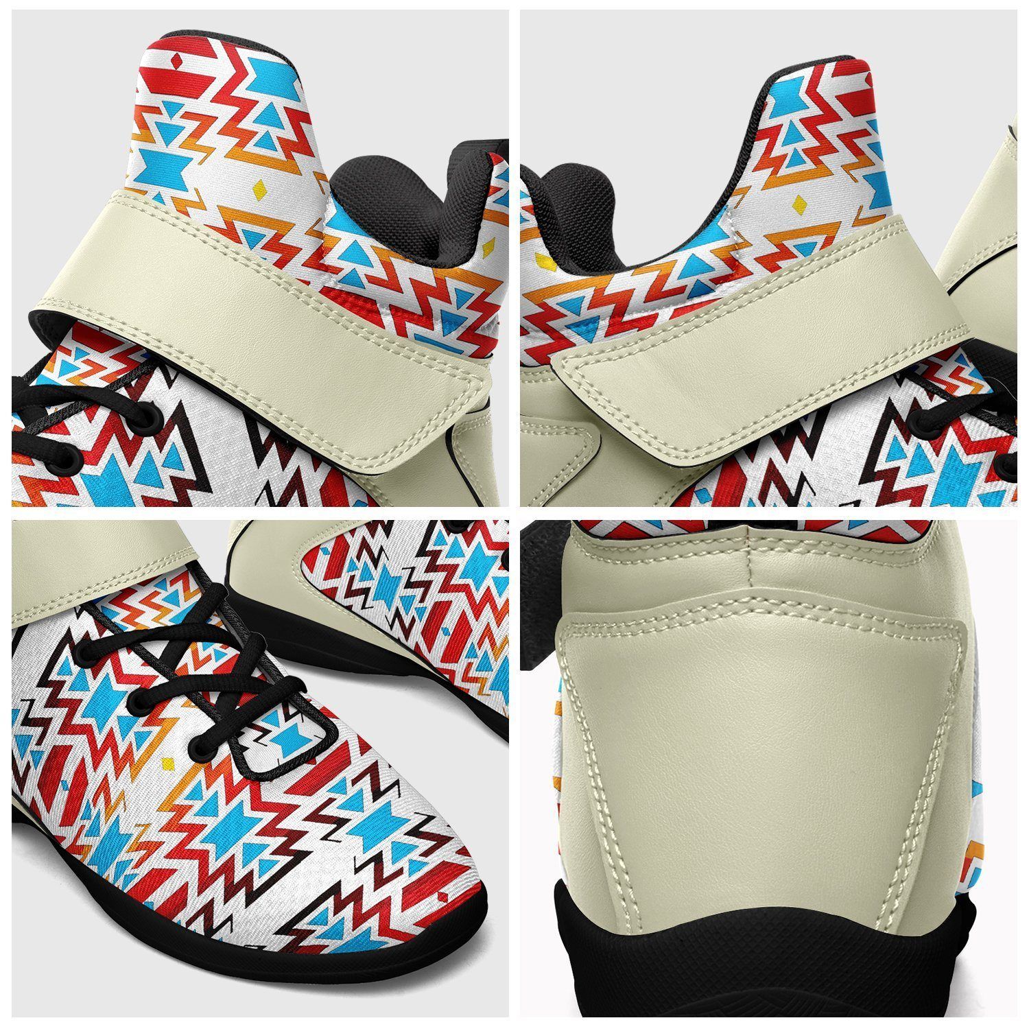 Fire Colors and Sky Ipottaa Basketball / Sport High Top Shoes - Black Sole 49 Dzine