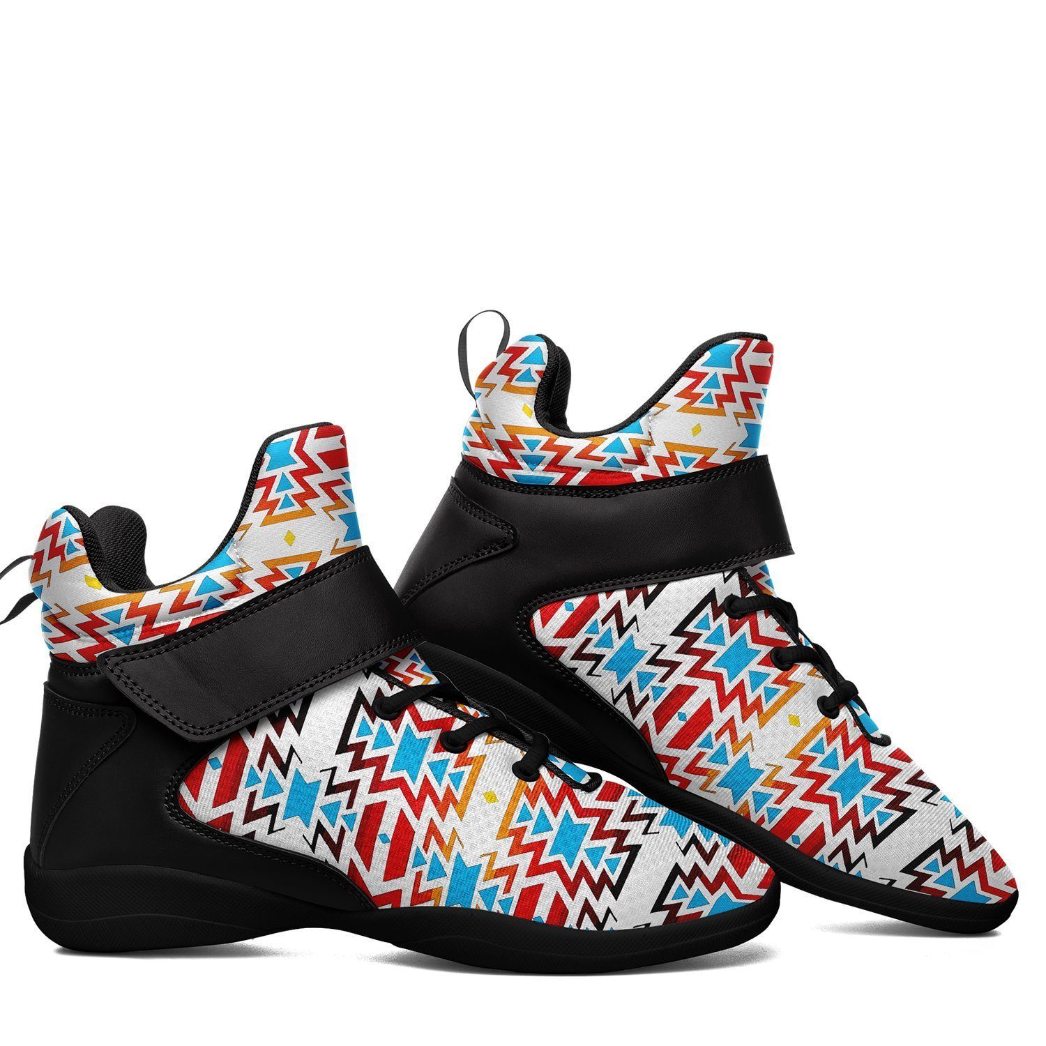 Fire Colors and Sky Ipottaa Basketball / Sport High Top Shoes - Black Sole 49 Dzine