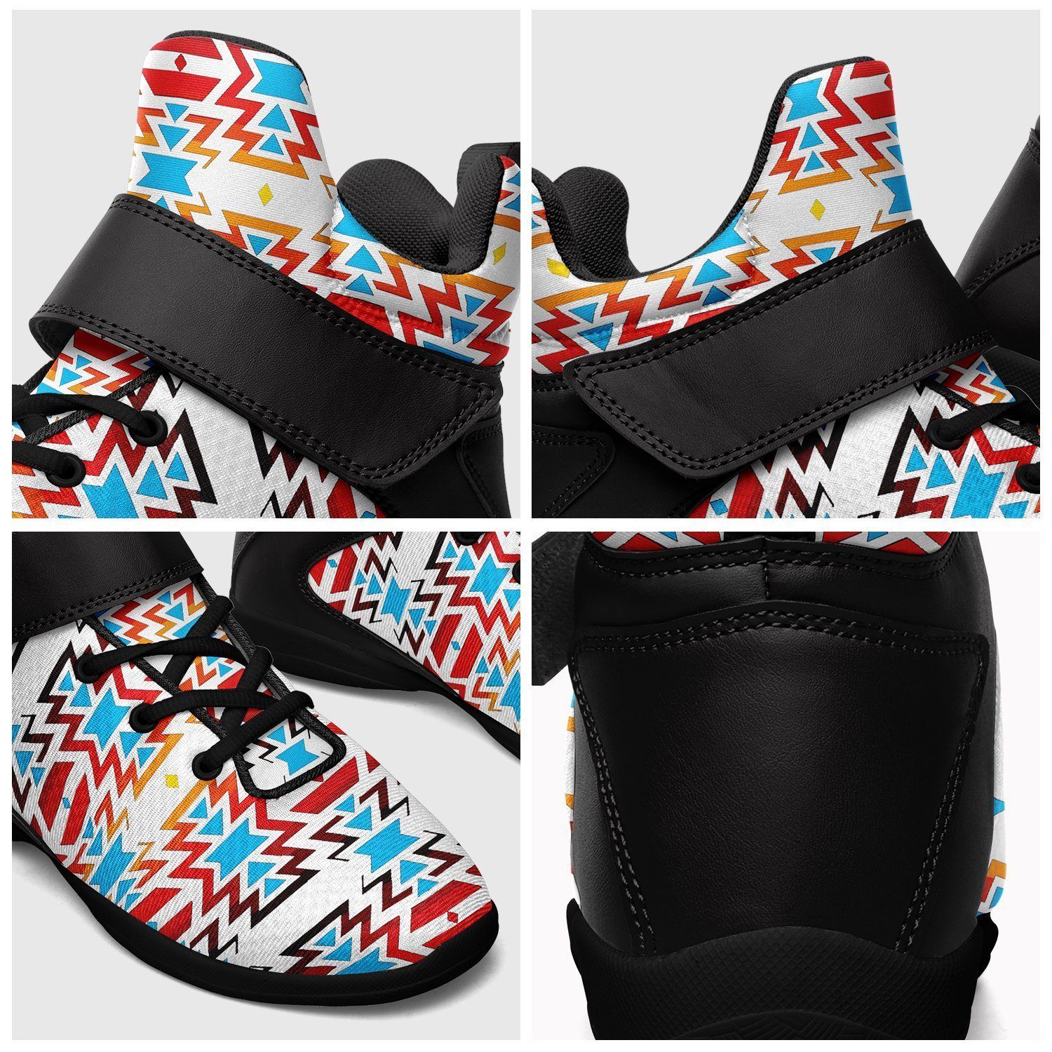 Fire Colors and Sky Ipottaa Basketball / Sport High Top Shoes - Black Sole 49 Dzine