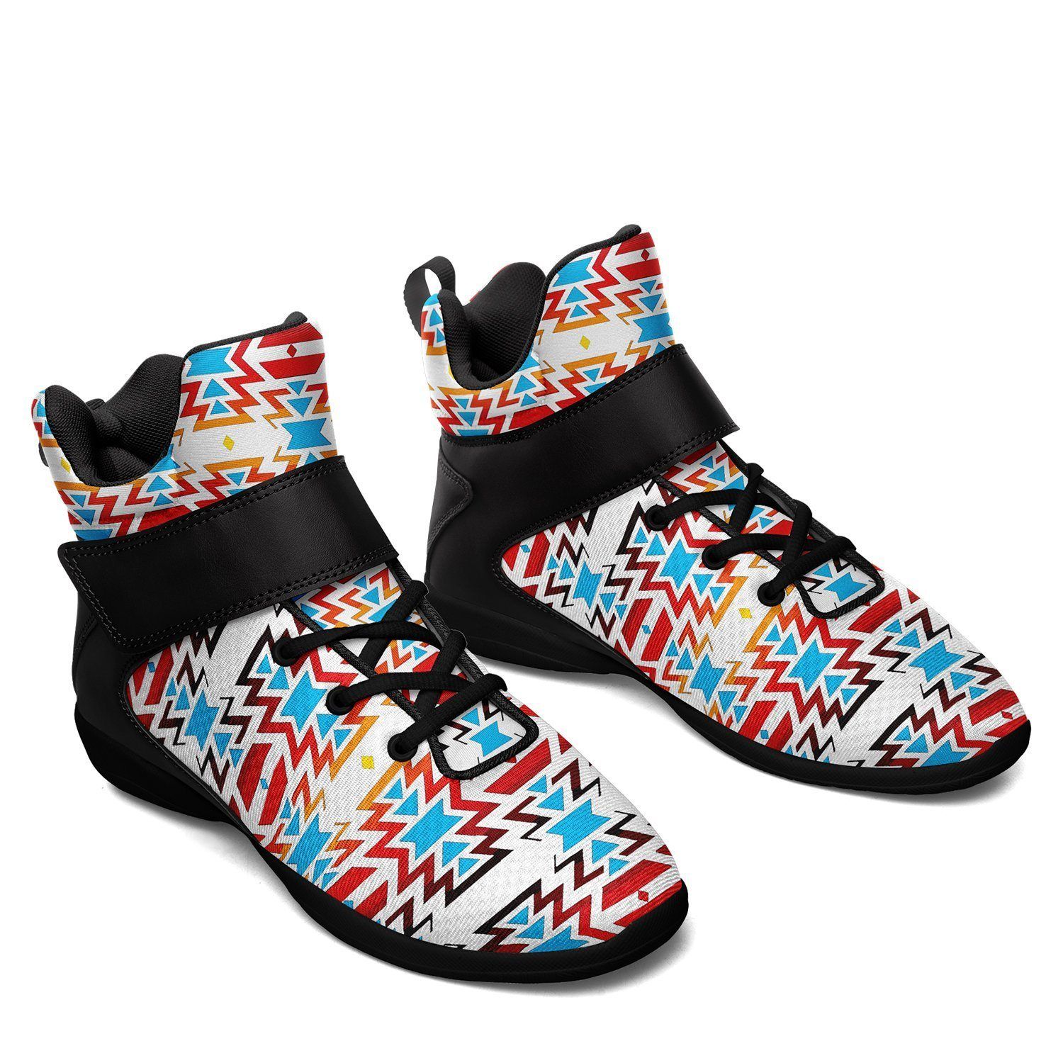 Fire Colors and Sky Ipottaa Basketball / Sport High Top Shoes - Black Sole 49 Dzine