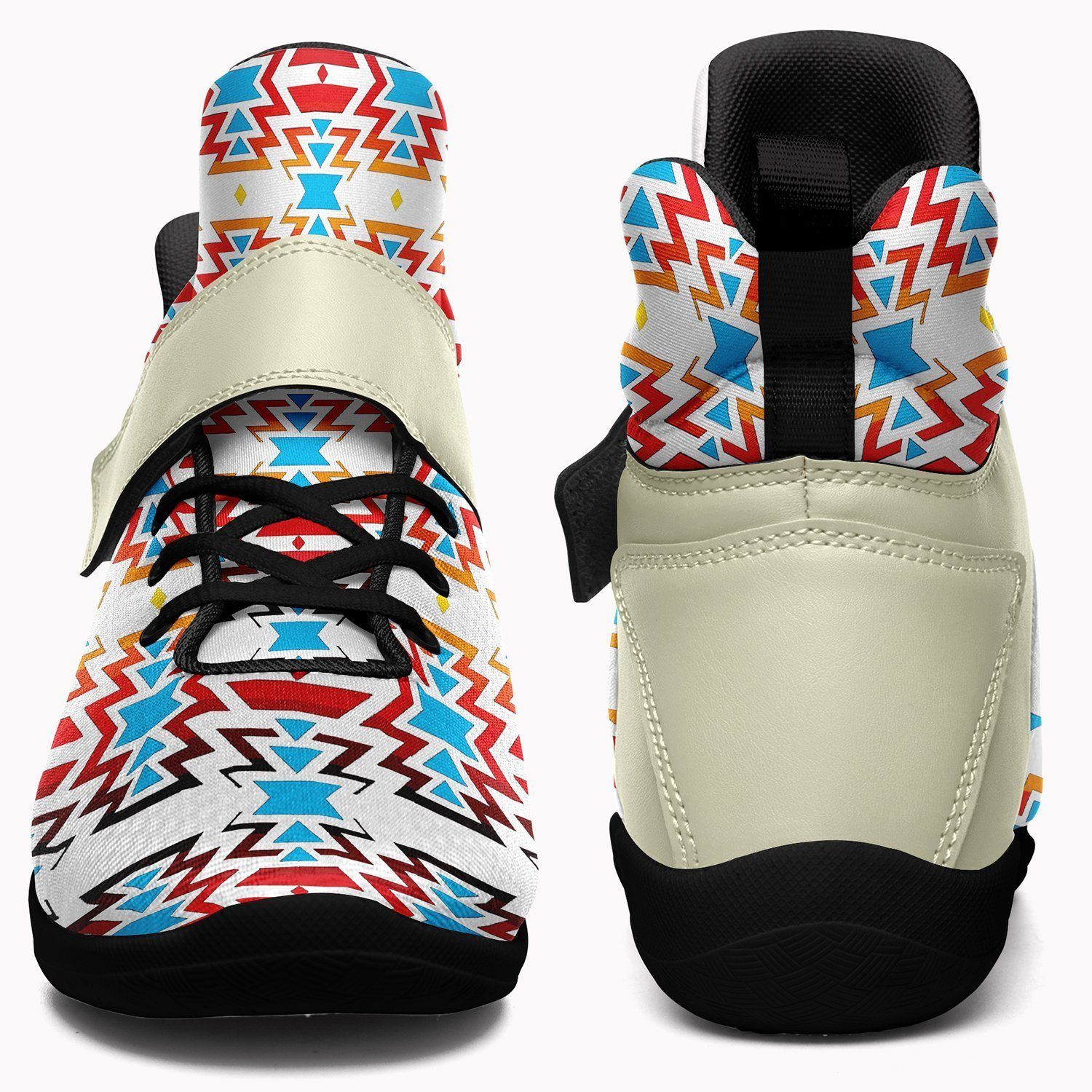 Fire Colors and Sky Ipottaa Basketball / Sport High Top Shoes - Black Sole 49 Dzine