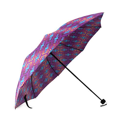 Fire Colors and Sky Moon Shadow Foldable Umbrella Foldable Umbrella e-joyer
