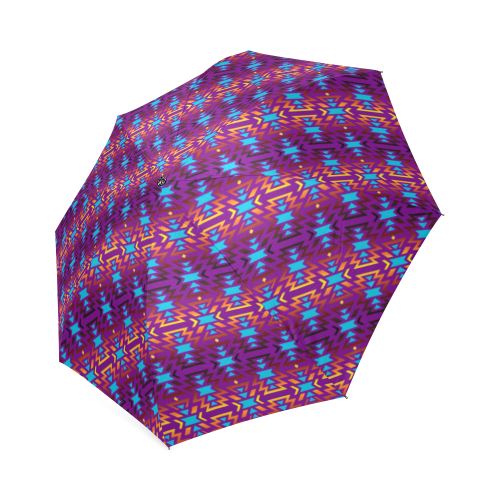 Fire Colors and Sky Moon Shadow Foldable Umbrella Foldable Umbrella e-joyer