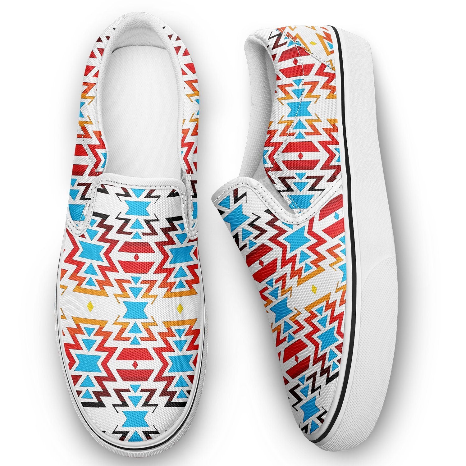 Fire Colors and Sky Otoyimm Canvas Slip On Shoes 49 Dzine