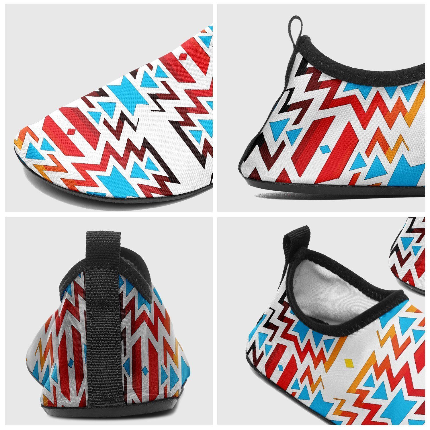 Fire Colors and Sky Sockamoccs Kid's Slip On Shoes 49 Dzine