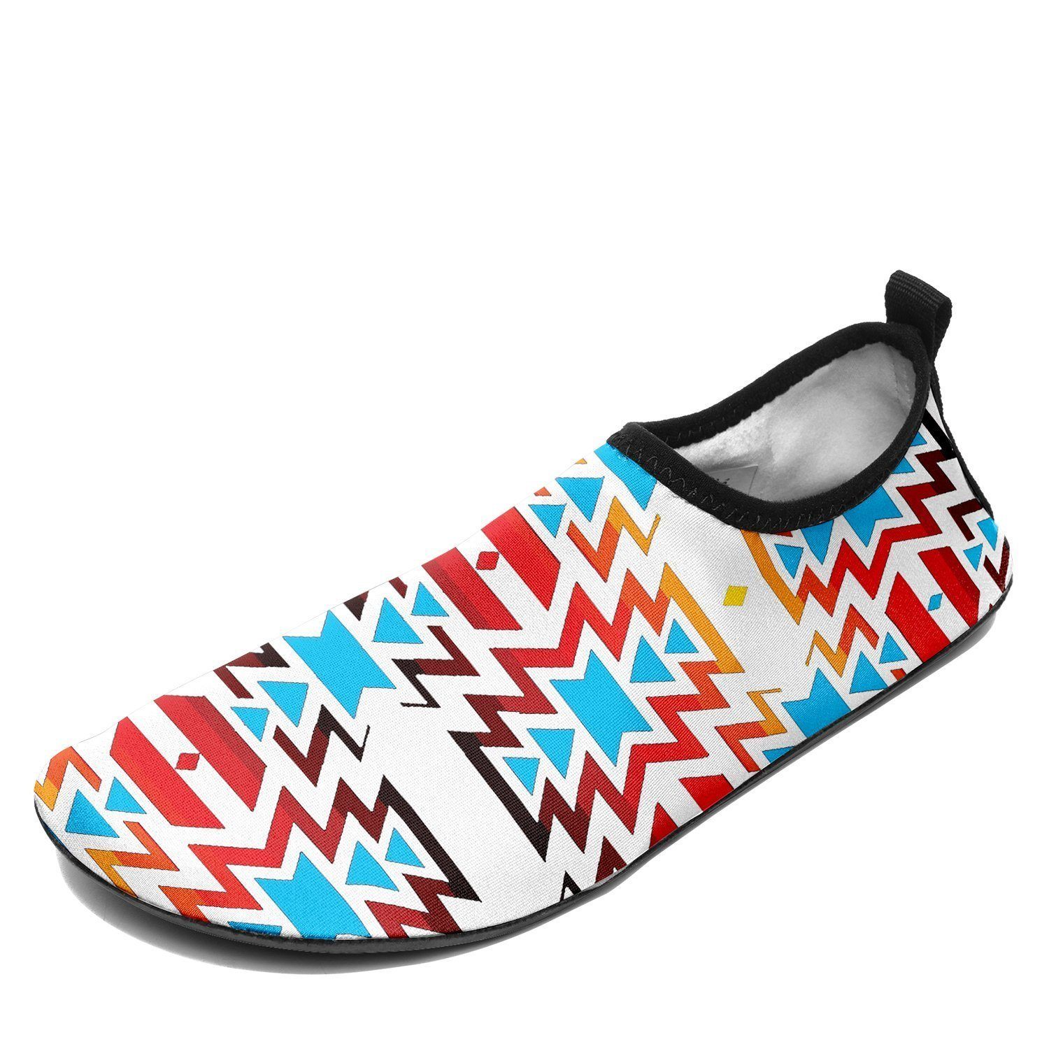 Fire Colors and Sky Sockamoccs Kid's Slip On Shoes 49 Dzine
