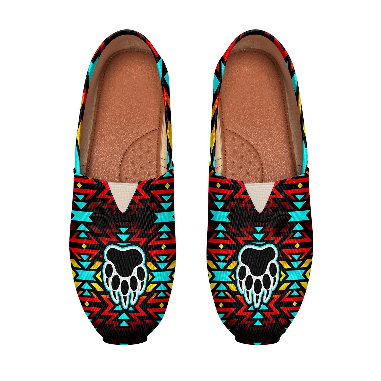 Fire Colors and Turquoise Bearpaw Casual Unisex Slip On Shoe Herman