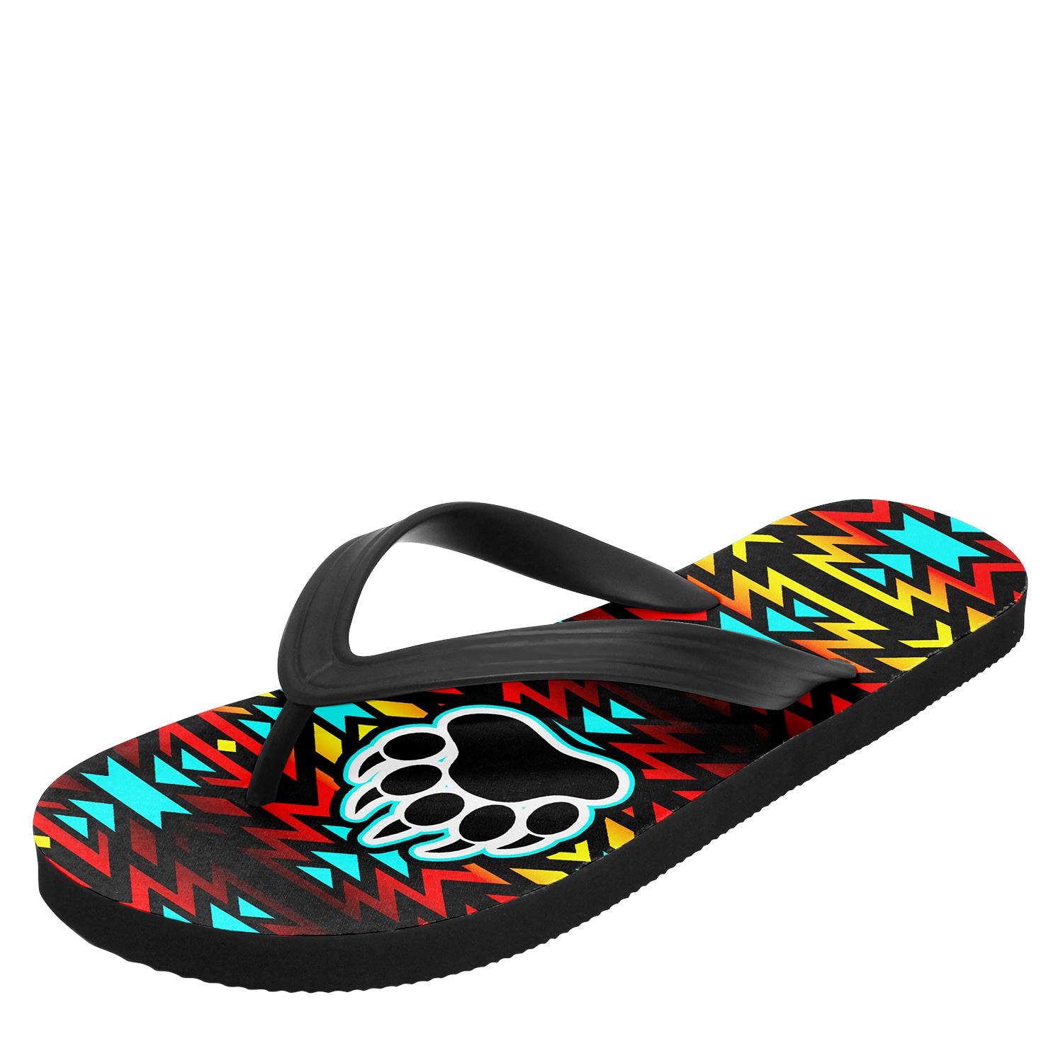 Fire Colors and Turquoise Bearpaw Flip Flops 49 Dzine