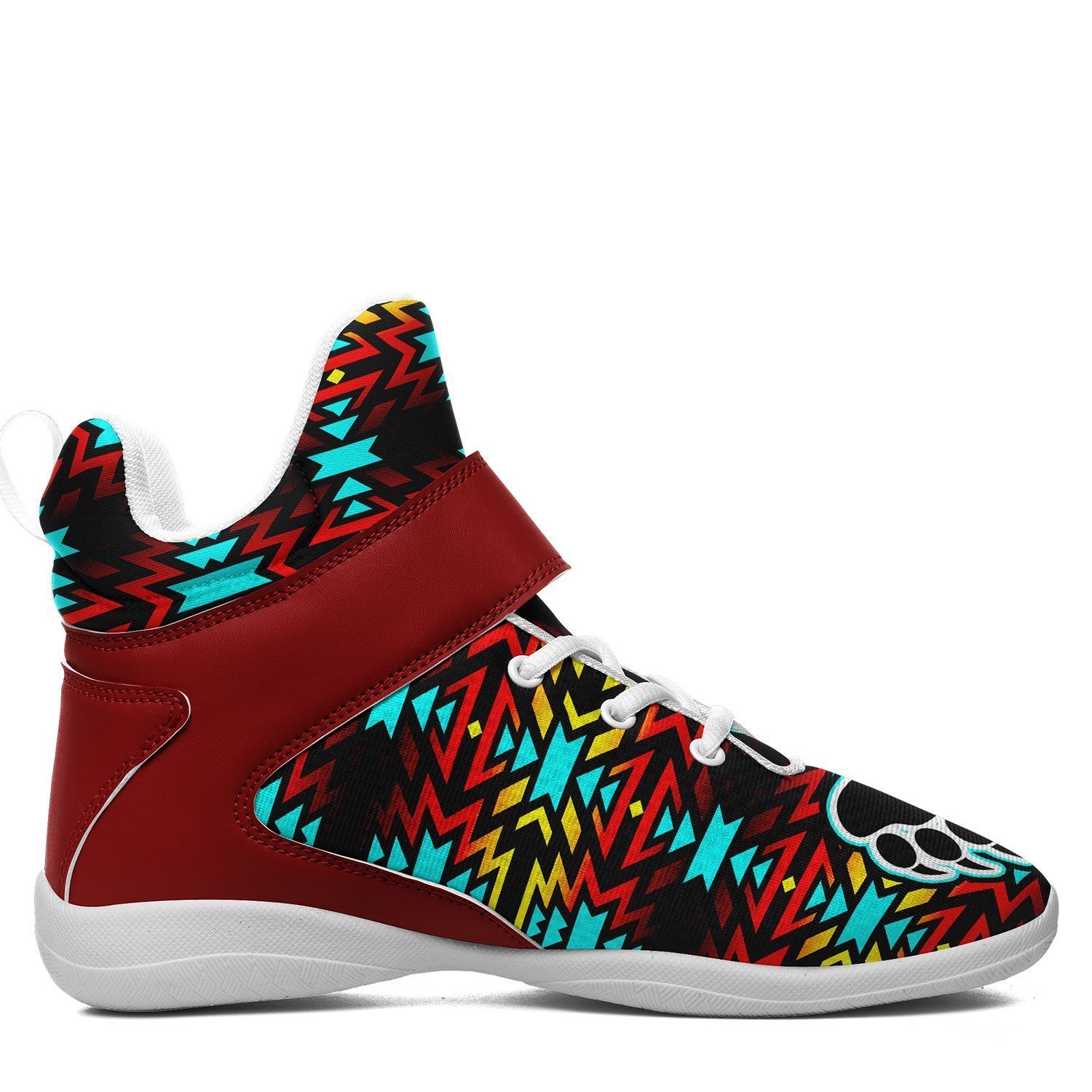Fire Colors and Turquoise Bearpaw Kid's Ipottaa Basketball / Sport High Top Shoes 49 Dzine