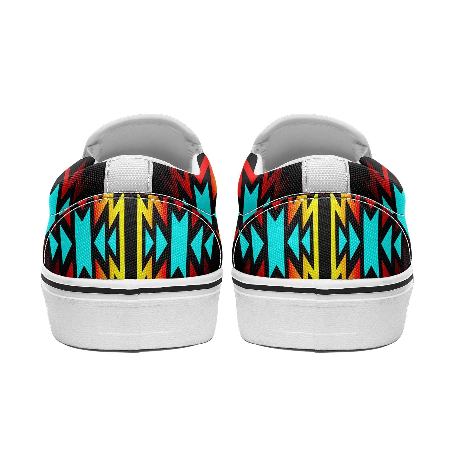 Fire Colors and Turquoise Bearpaw Otoyimm Canvas Slip On Shoes 49 Dzine