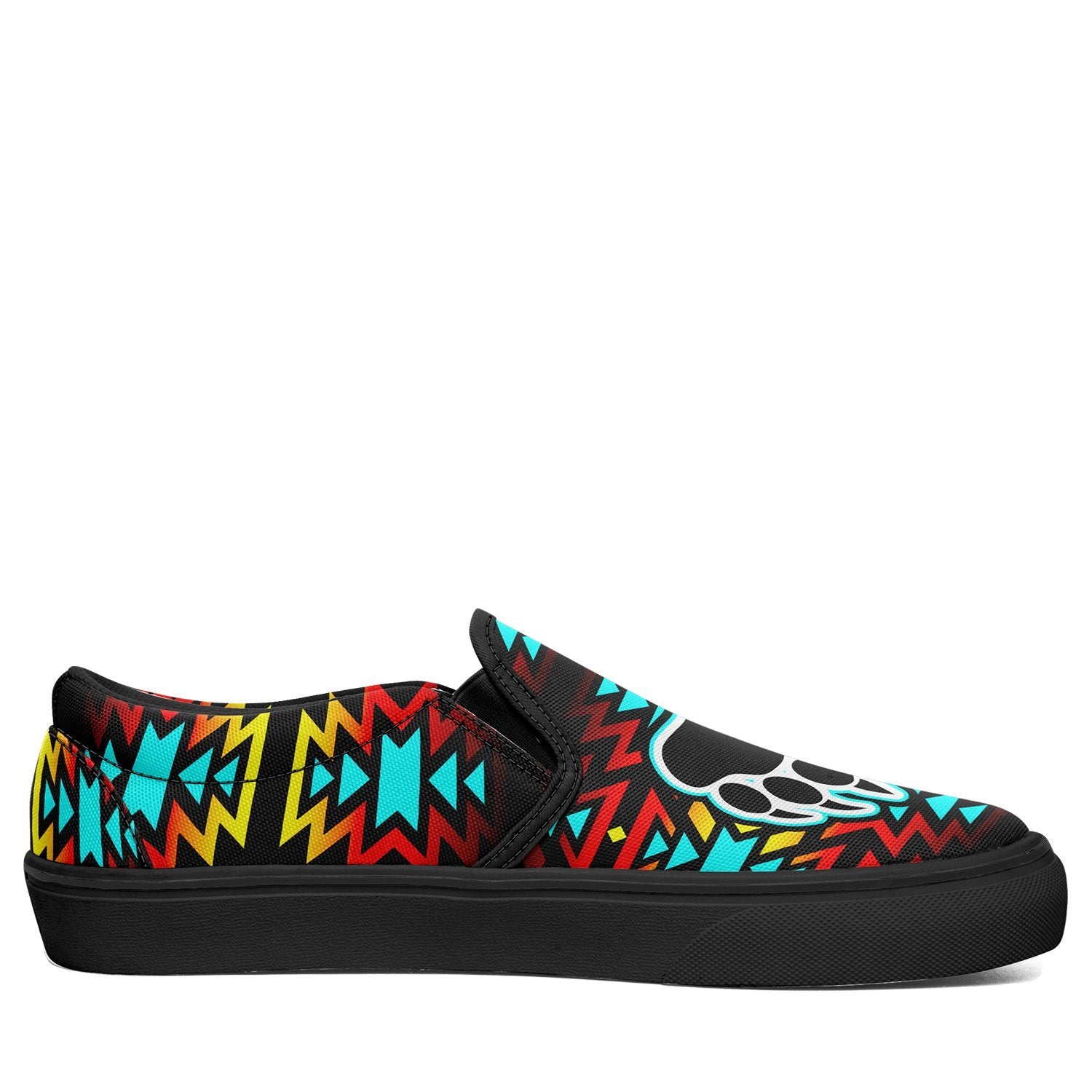 Fire Colors and Turquoise Bearpaw Otoyimm Canvas Slip On Shoes 49 Dzine
