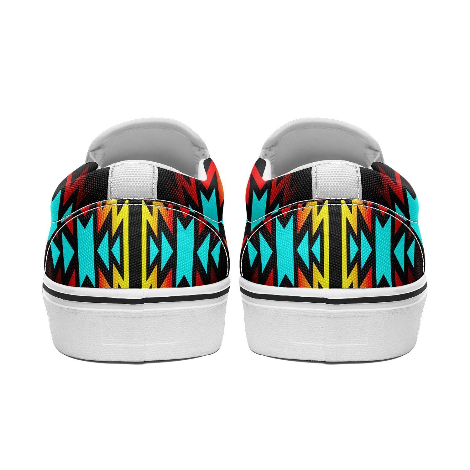 Fire Colors and Turquoise Bearpaw Otoyimm Kid's Canvas Slip On Shoes 49 Dzine