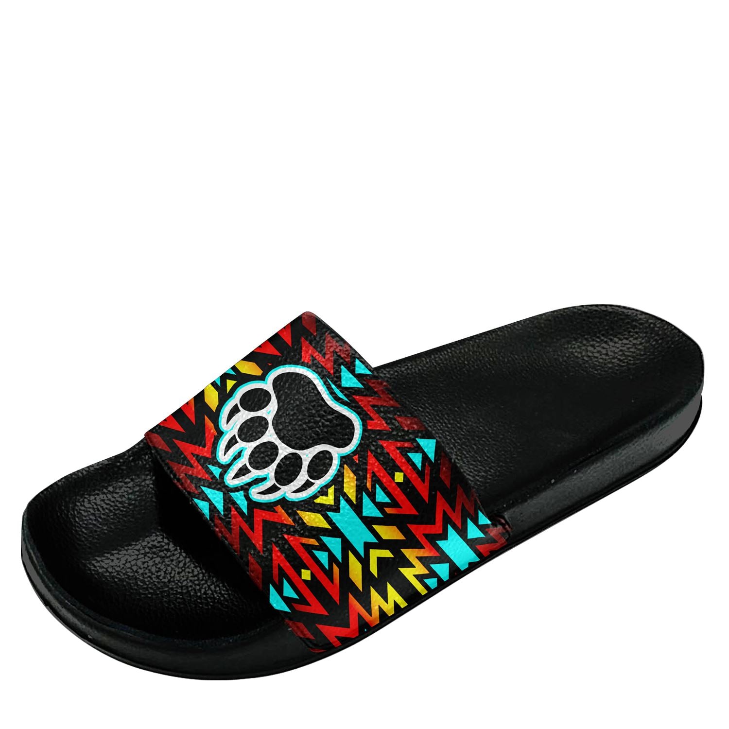 Fire Colors and Turquoise Bearpaw Slide Sandals 49 Dzine