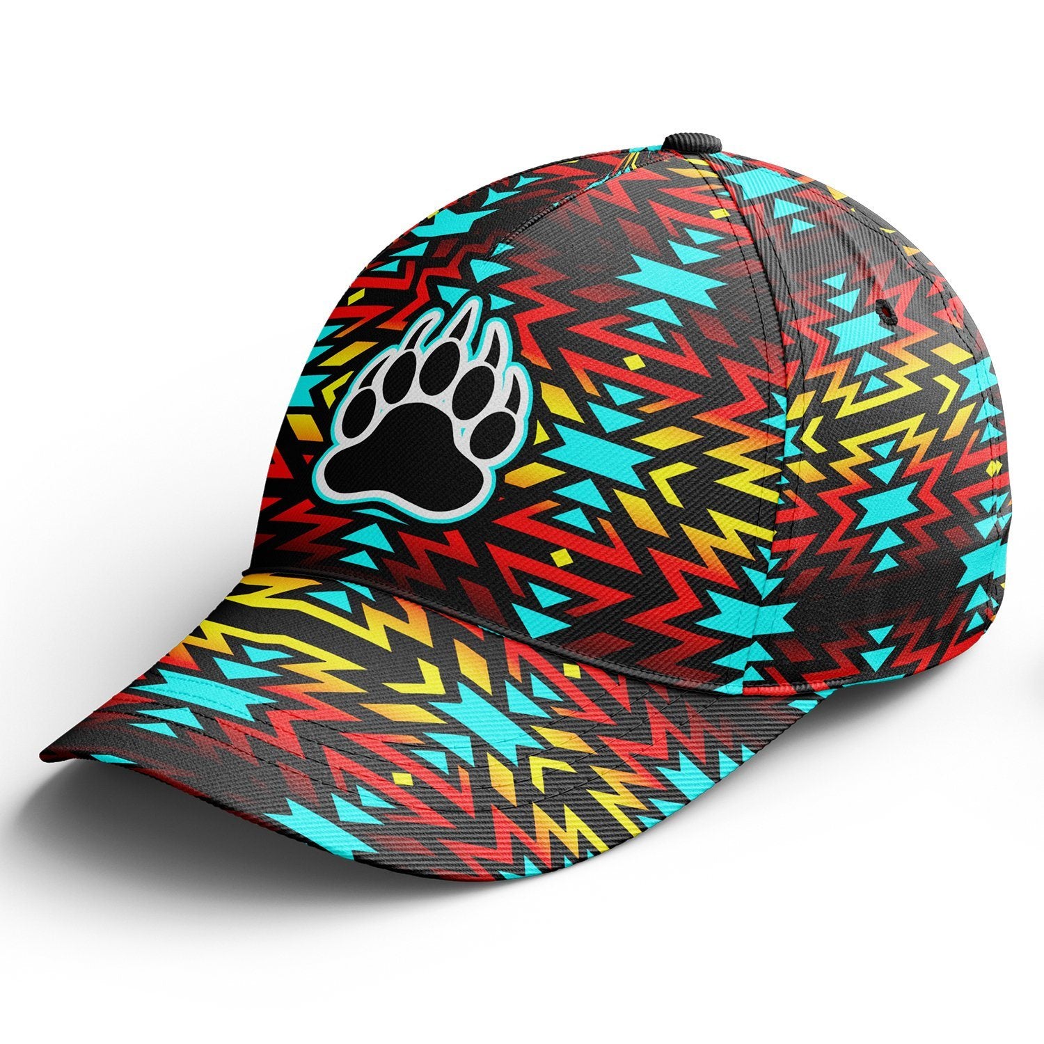 Fire Colors and Turquoise Bearpaw Snapback Hat hat Herman