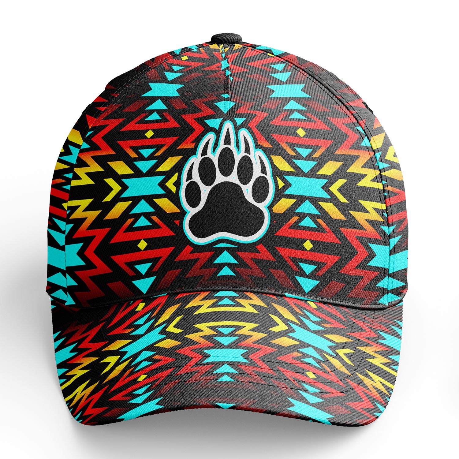 Fire Colors and Turquoise Bearpaw Snapback Hat hat Herman