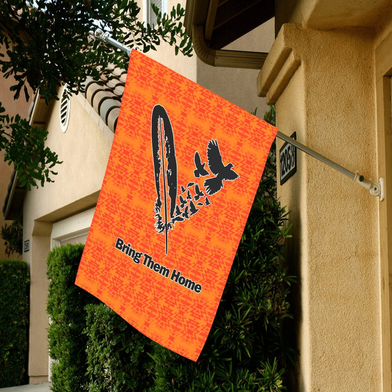Fire Colors and Turquoise Orange - Bring Them Home Garden Flag 28''x40'' (Two Sides Printing) Garden Flag 28‘’x40‘’ (Two Sides) e-joyer 