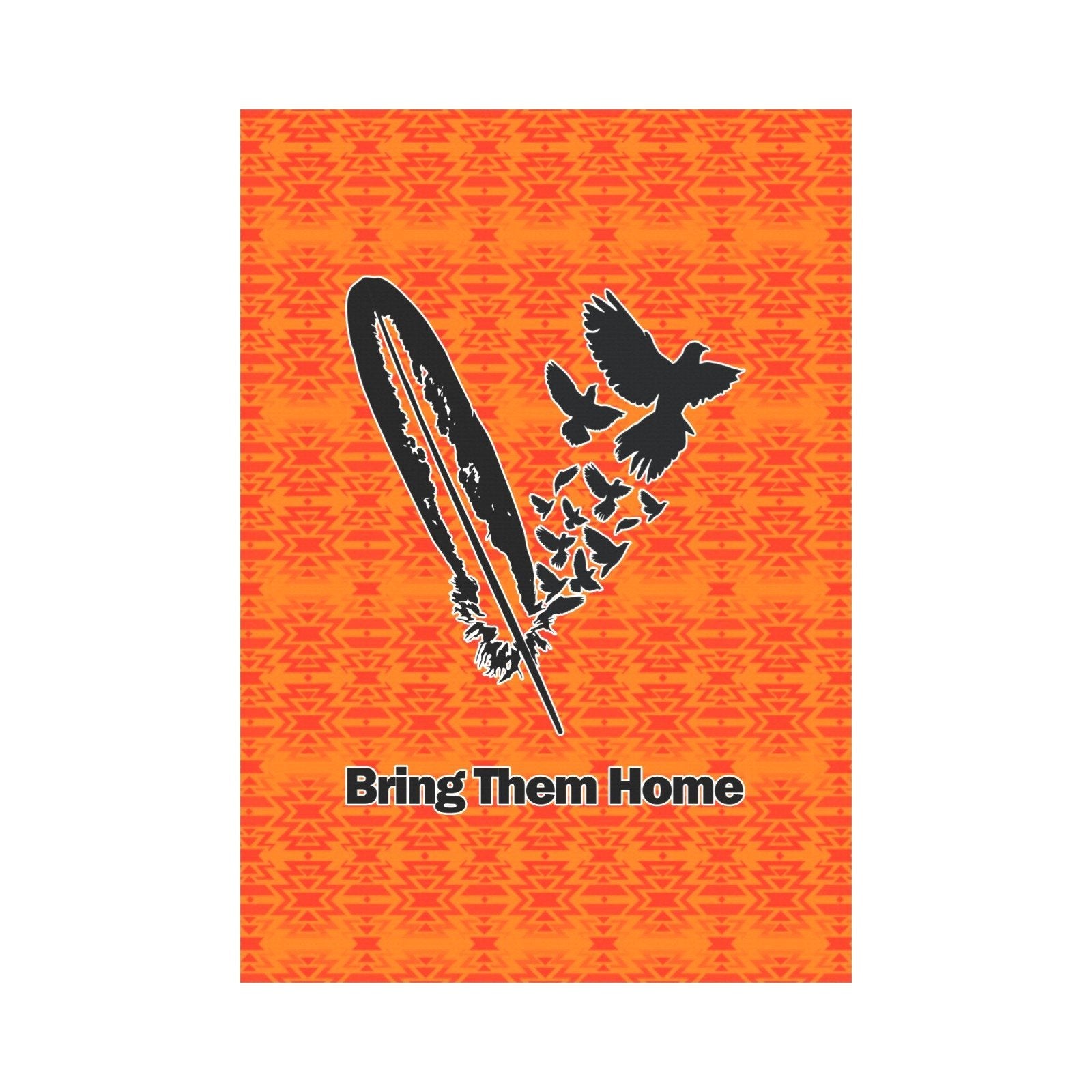 Fire Colors and Turquoise Orange - Bring Them Home Garden Flag 28''x40'' (Two Sides Printing) Garden Flag 28‘’x40‘’ (Two Sides) e-joyer 
