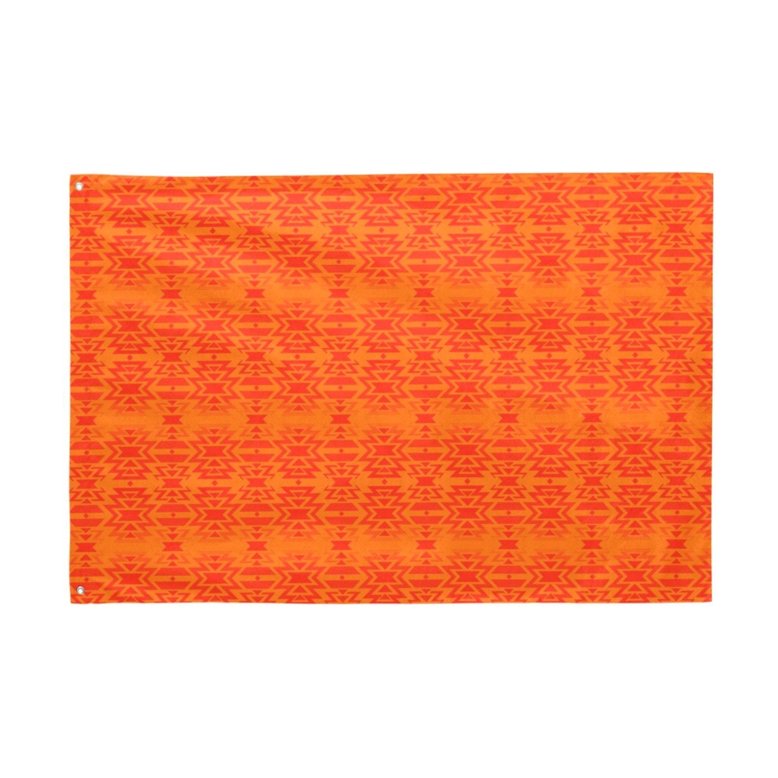Fire Colors and Turquoise Orange Garden Flag 70"x47" Garden Flag 70"x47" e-joyer