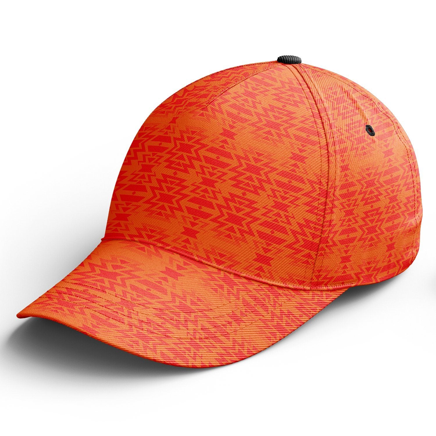 Fire Colors and Turquoise Orange Snapback Hat hat Herman