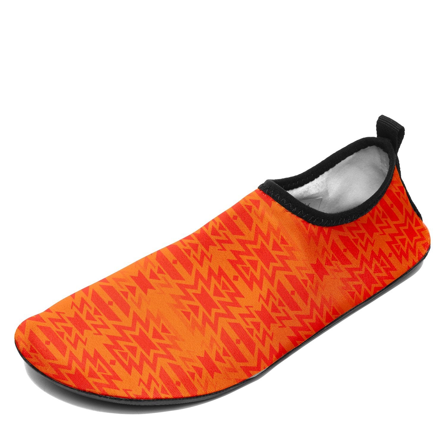 Fire Colors and Turquoise Orange Sockamoccs Slip On Shoes Herman
