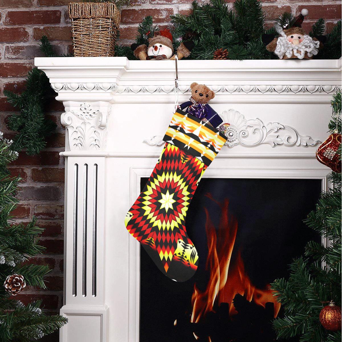 Fire Colors Christmas Stocking holiday stocking e-joyer