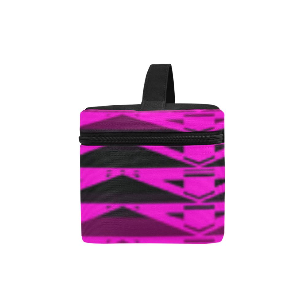 Fire Rattler Fuschia Cosmetic Bag/Large (Model 1658) Cosmetic Bag e-joyer