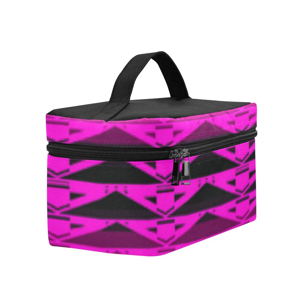 Fire Rattler Fuschia Cosmetic Bag/Large (Model 1658) Cosmetic Bag e-joyer