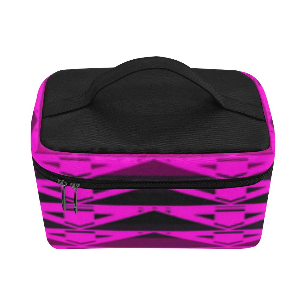 Fire Rattler Fuschia Cosmetic Bag/Large (Model 1658) Cosmetic Bag e-joyer