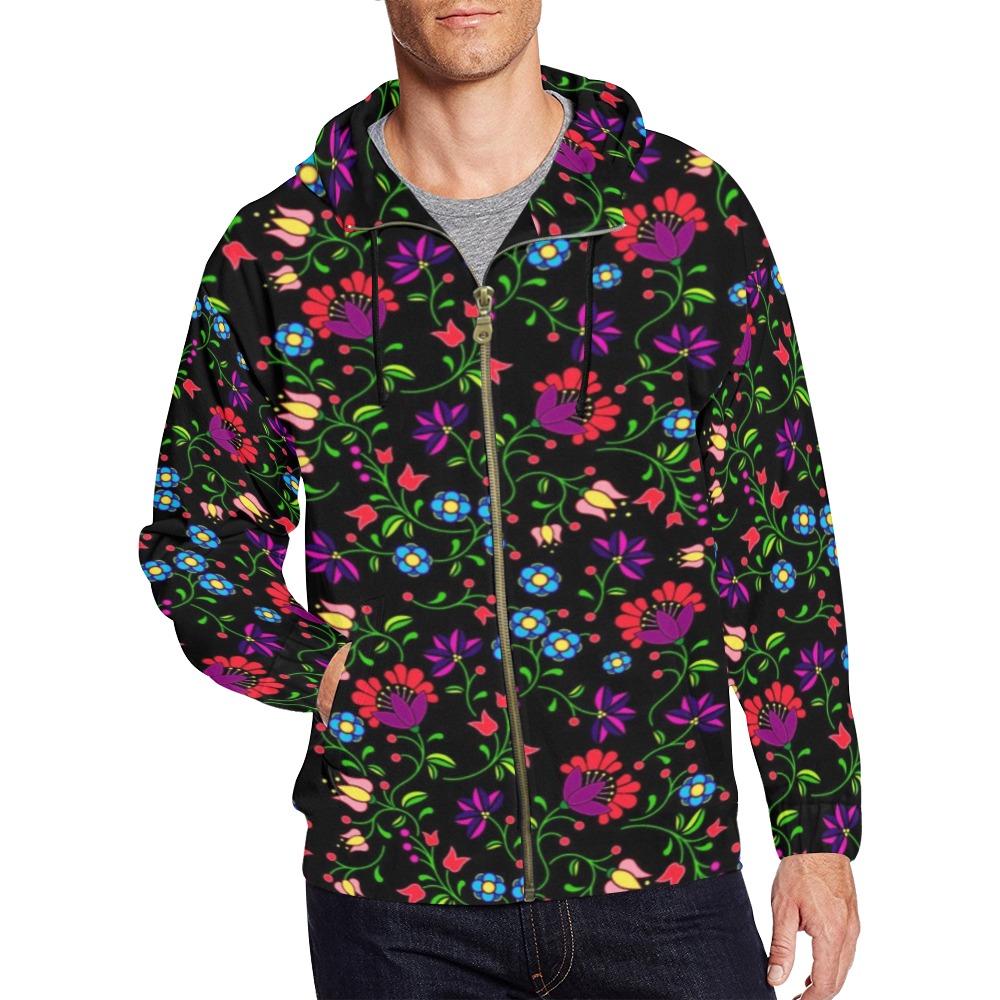 Fleur Indigine All Over Print Full Zip Hoodie for Men (Model H14) All Over Print Full Zip Hoodie for Men (H14) e-joyer 