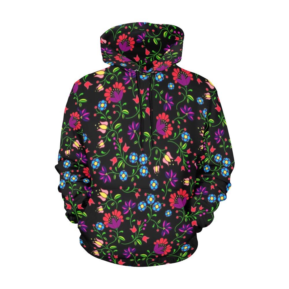 Fleur Indigine All Over Print Hoodie for Women (USA Size) (Model H13) All Over Print Hoodie for Women (H13) e-joyer