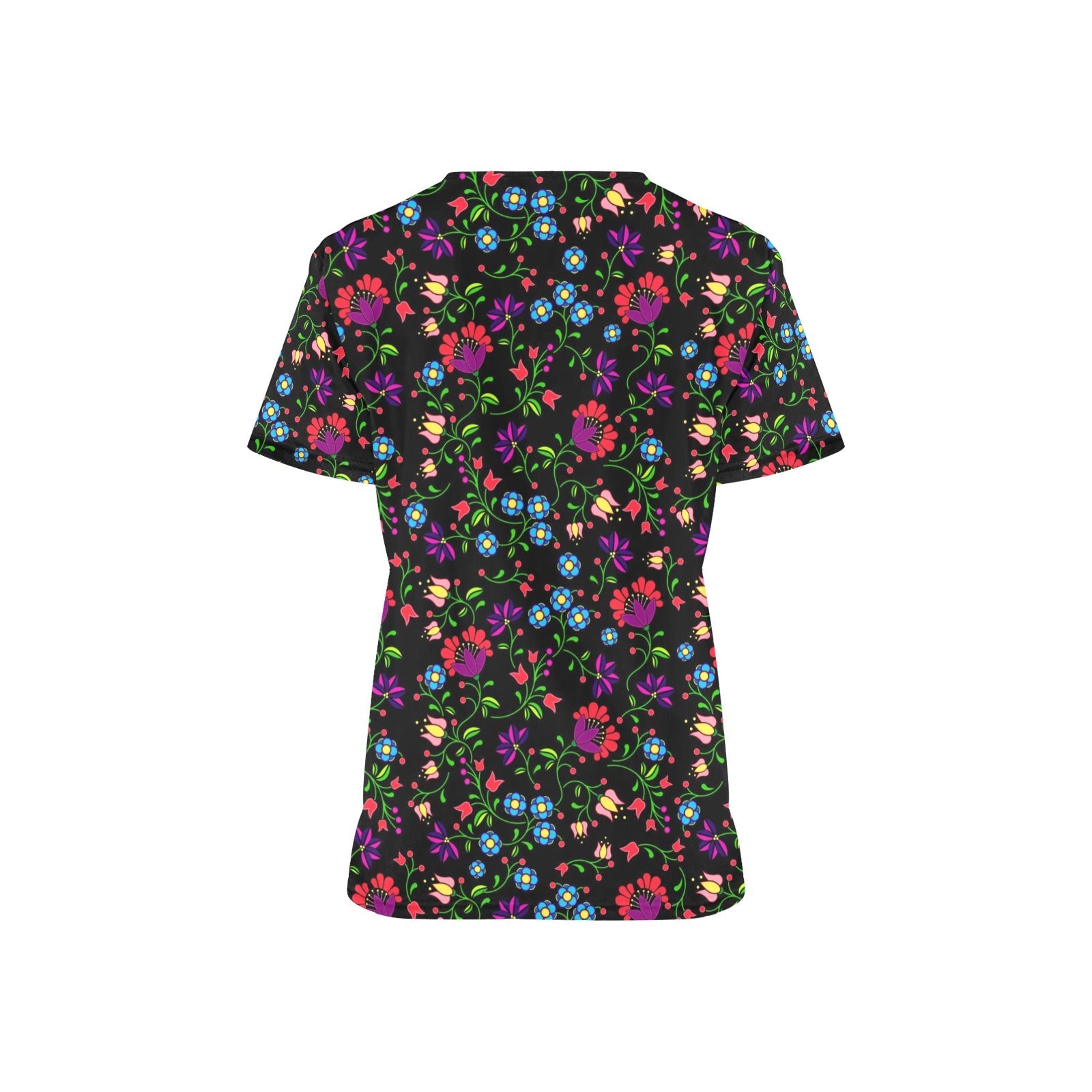 Fleur Indigine All Over Print Scrub Top Scrub Top e-joyer