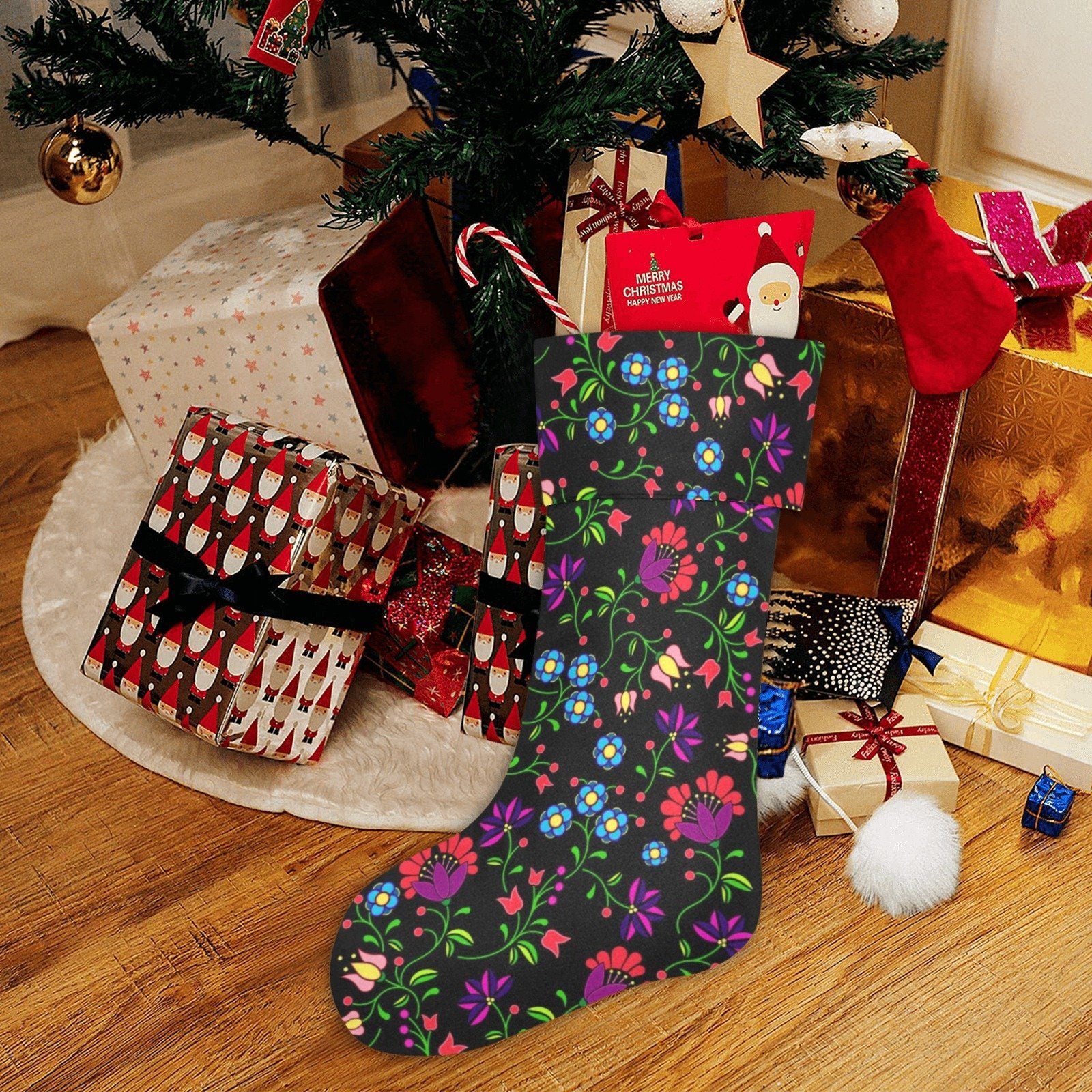 Fleur Indigine Christmas Stocking holiday stocking e-joyer