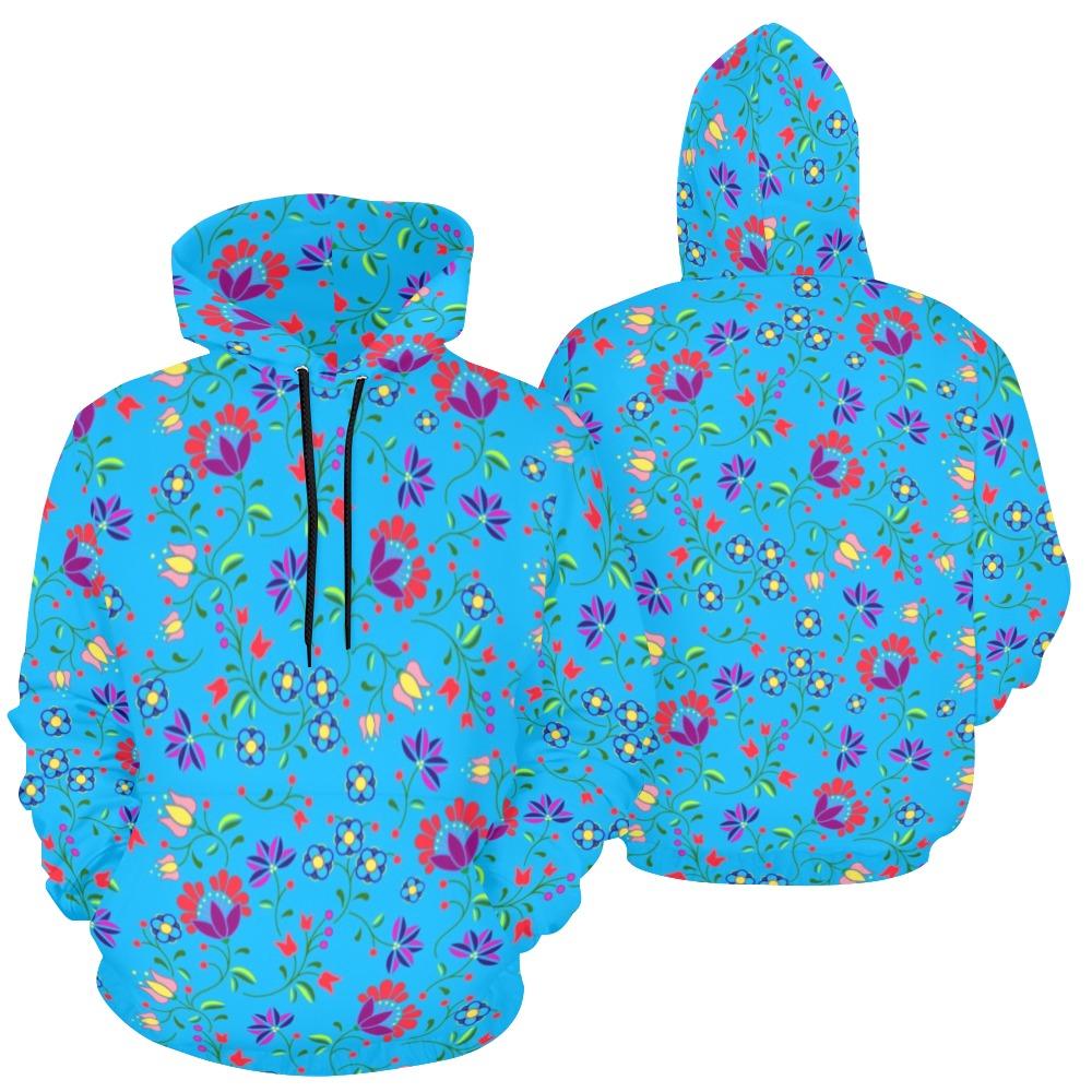 Fleur Indigine Ciel All Over Print Hoodie for Women (USA Size) (Model H13) All Over Print Hoodie for Women (H13) e-joyer