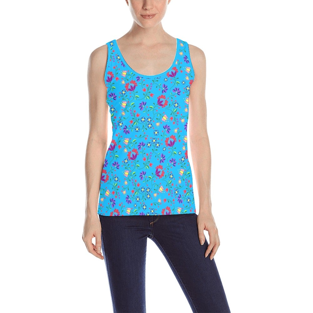 Fleur Indigine Ciel All Over Print Tank Top for Women (Model T43) All Over Print Tank Top for Women (T43) e-joyer