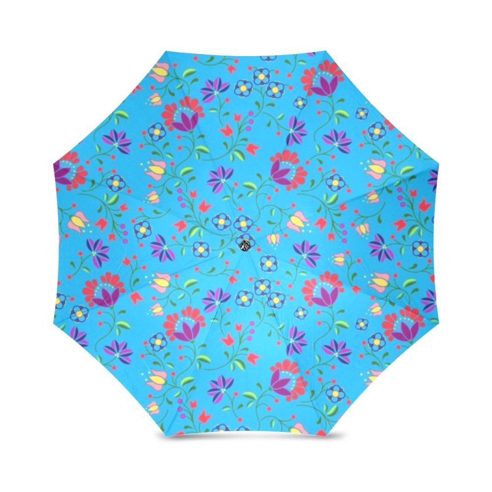 Fleur Indigine Ciel Foldable Umbrella (Model U01) Foldable Umbrella e-joyer