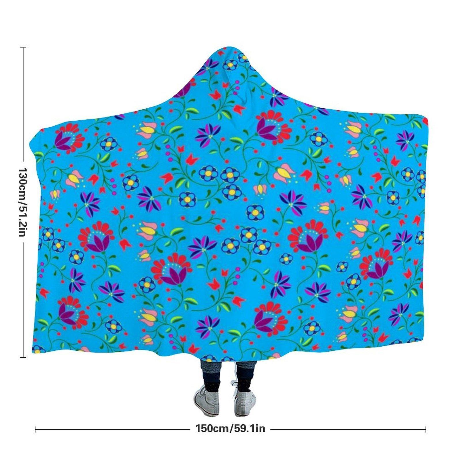 Fleur Indigine Ciel Hooded Blanket blanket 49 Dzine